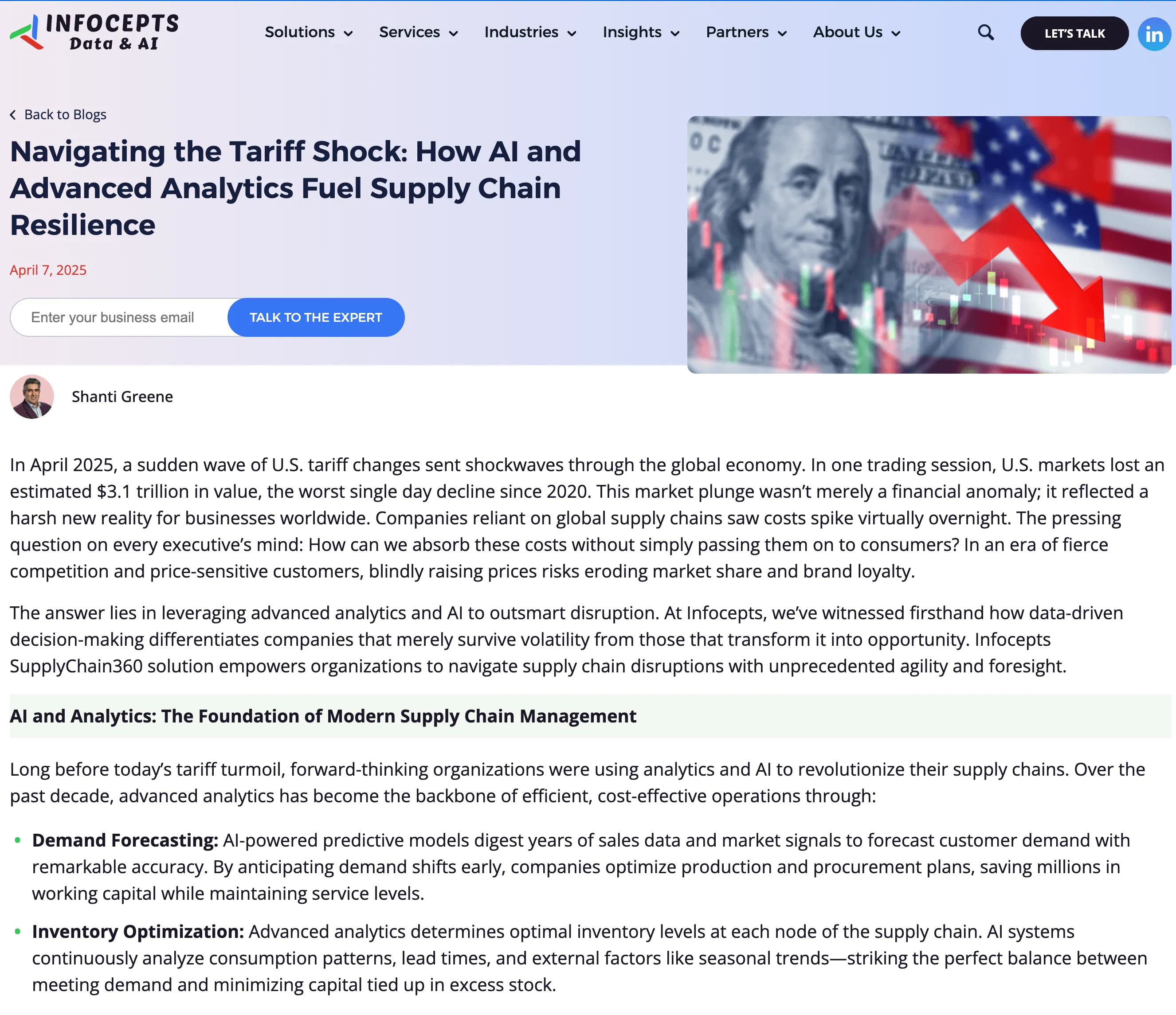 Navigating the Tariff Shock: How AI and Advanced Analytics Fuel Supply Chain and Resilience