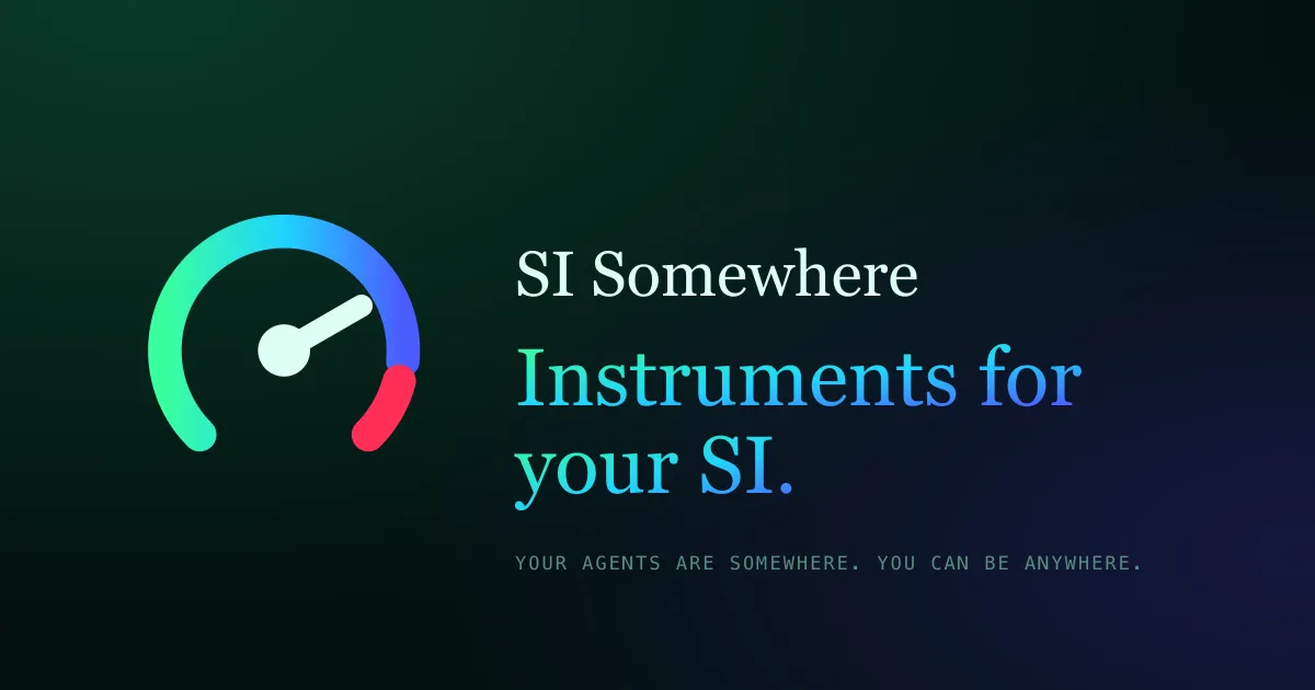 SI Somewhere gauge logo with the tagline Instruments for your SI